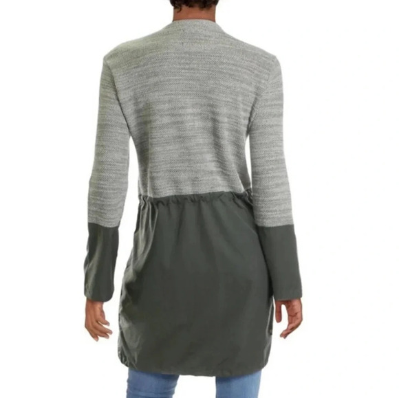 NIC+ZOE, Gray Green Lightweight Zip Front Tweed Nylon Anorak Jacket, Size Medium - Picture 3 of 15